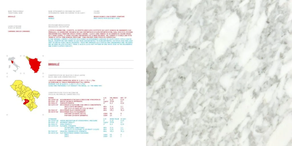 Slab surface in natural stone – Marmi di Carrara