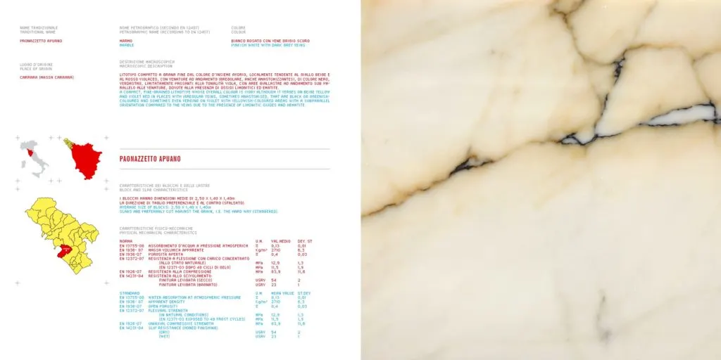 Slab surface in natural stone – Marmi di Carrara