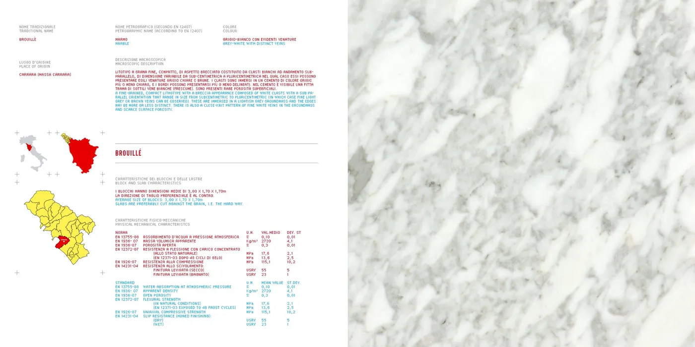 Superficie de losa en piedra natural – Marmi di Carrara