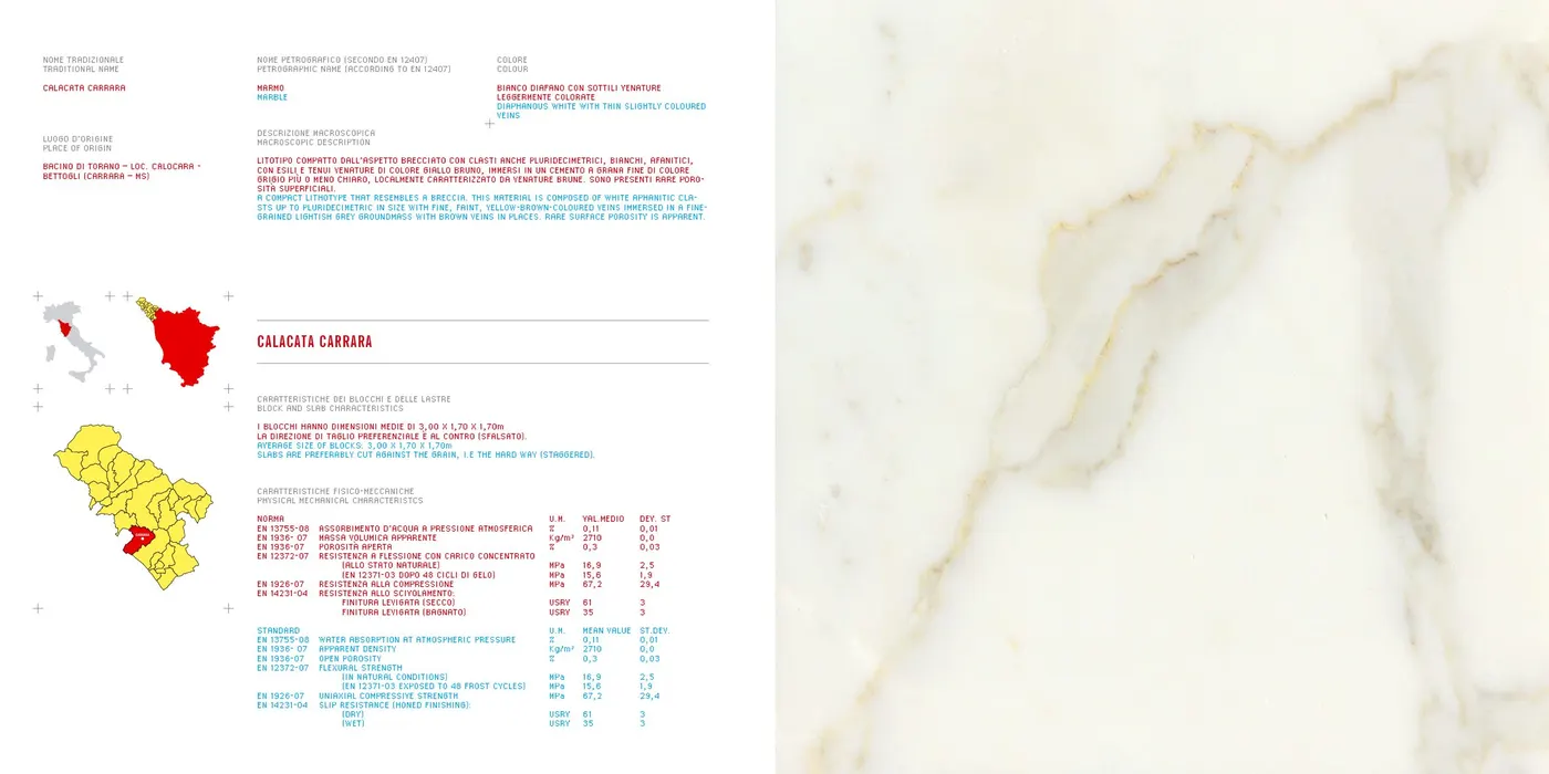 Superficie de losa en piedra natural – Marmi di Carrara