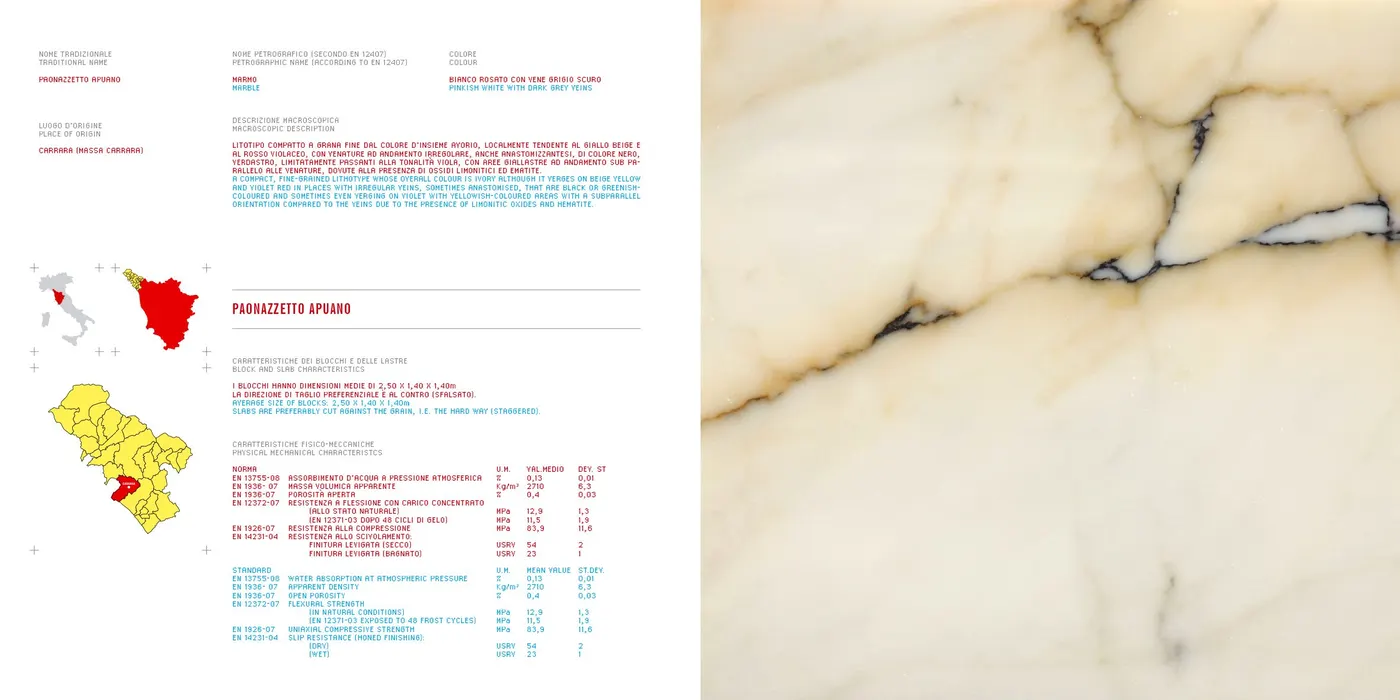 Superficie de losa en piedra natural – Marmi di Carrara