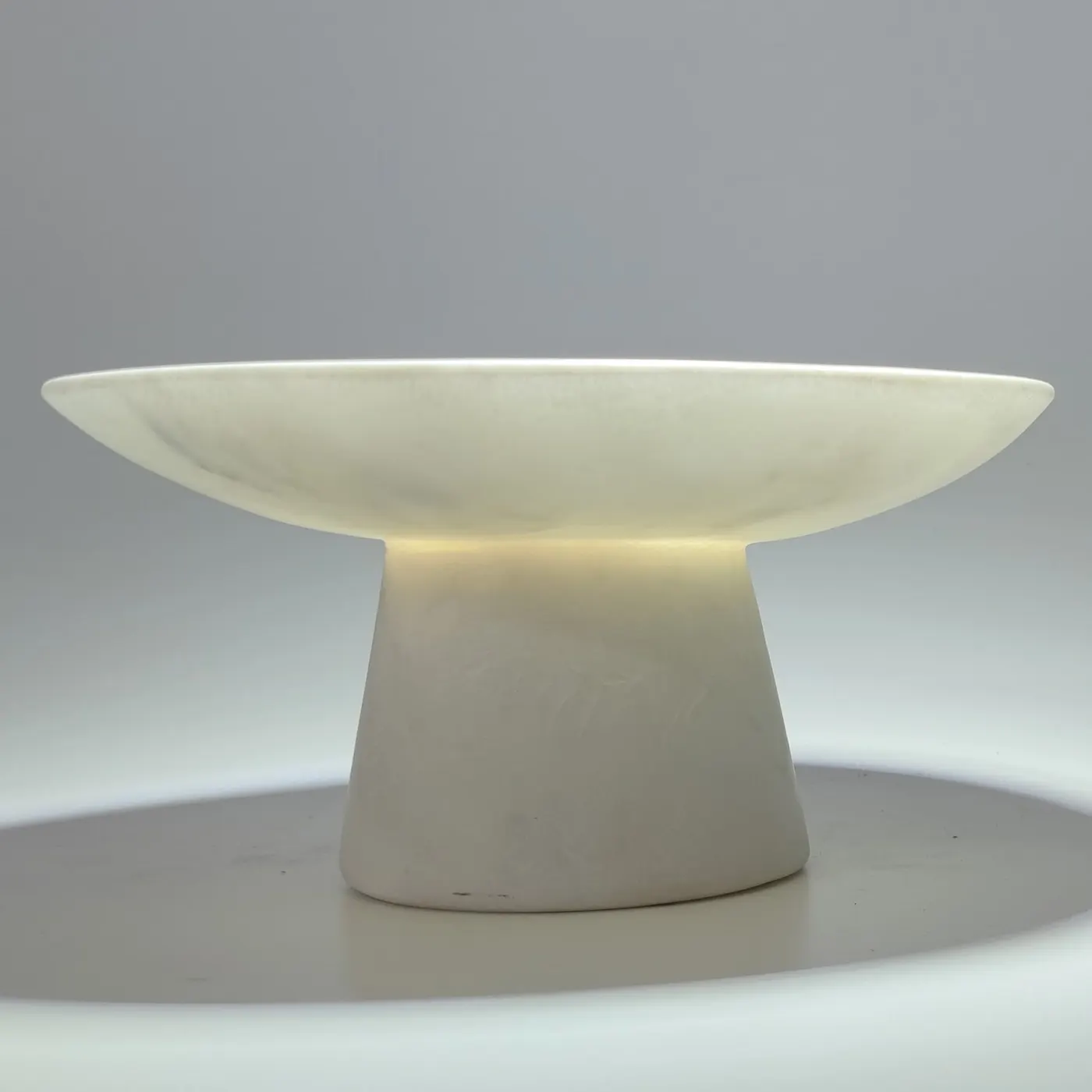 Slab surface: Carrara marble collared bowl