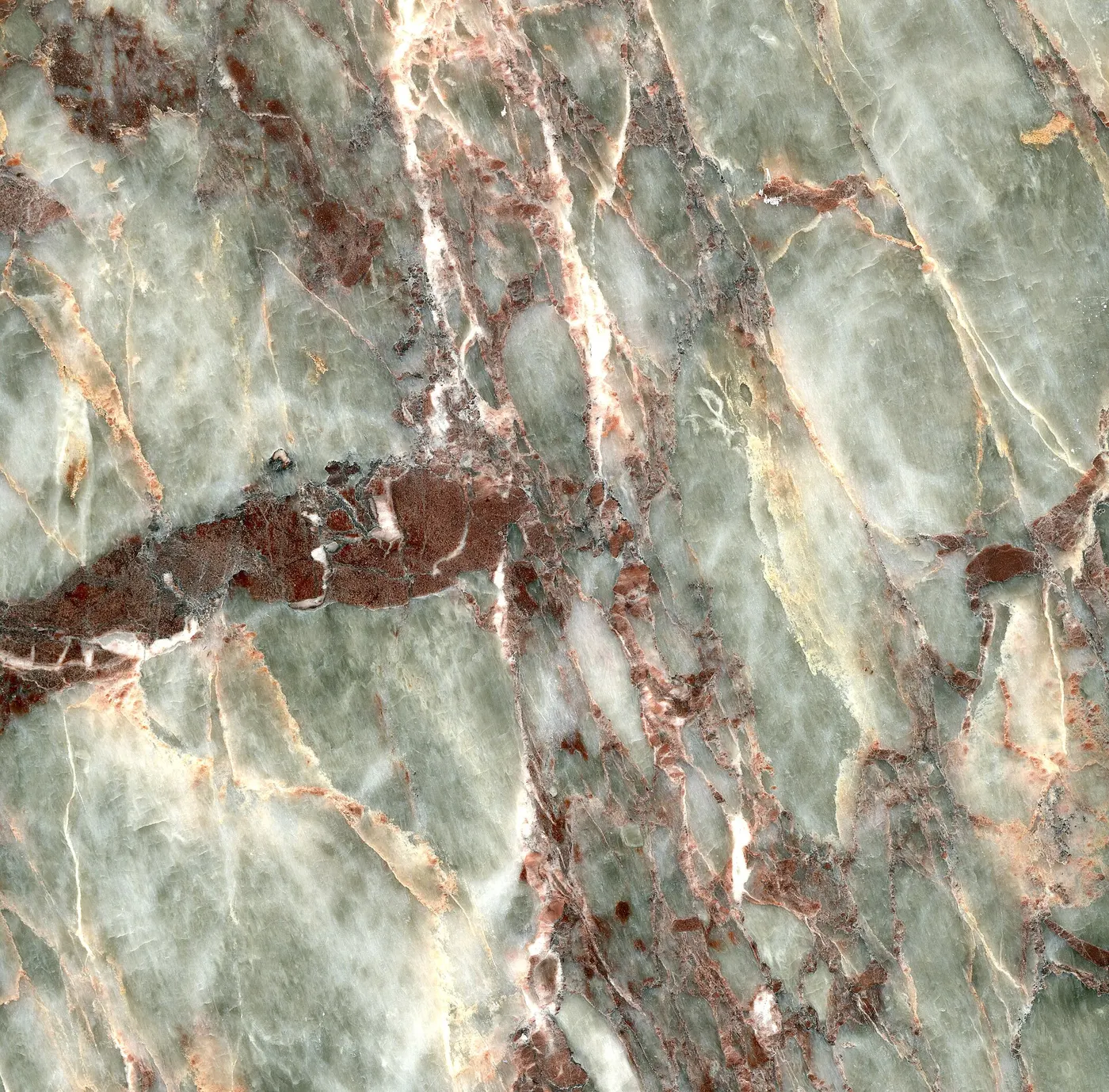 Slab surface: Salome Marble (Supren Marble) (brecciated marble, metamorphosed during the Cimmeride Oroge