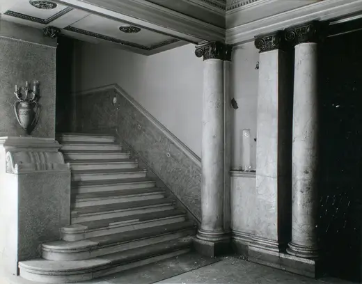 Slab surface: Fifth Avenue theatre interior- 28th Street lobby, 1185 Broadway, Manhattan (NYPL b13668355