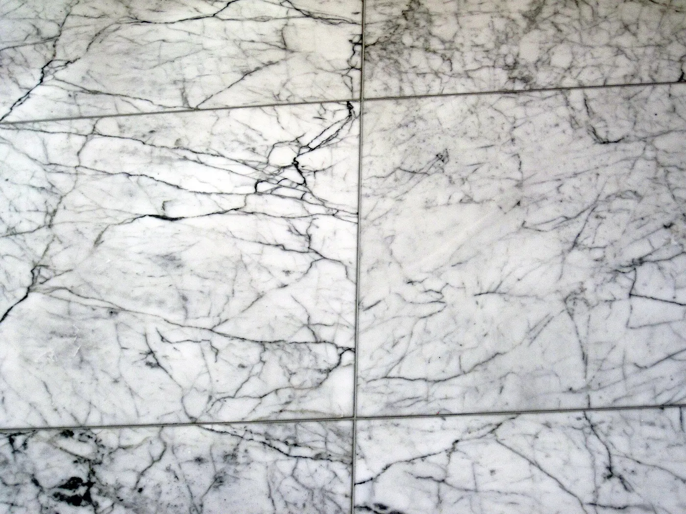 Plattenoberfläche: Statuarietto White Marble (Apuan Marble Formation, Tertiary metamorphism of Jurassic limes