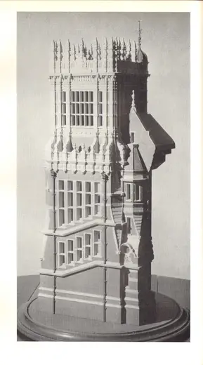 Staircase: Marble Halls Physick Darby 1973 Catalogue Entry 027 Bear Wood Staircase Tower Model
