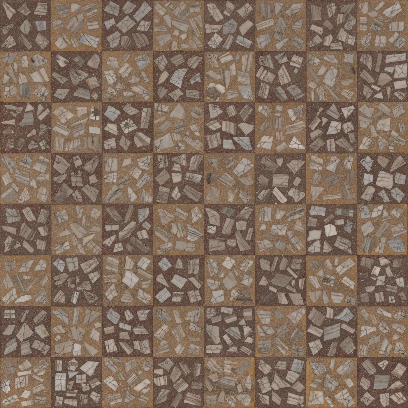 Fliesen: Marble mosaic tiles diff 16k (Amal Kumar via Poly Haven)