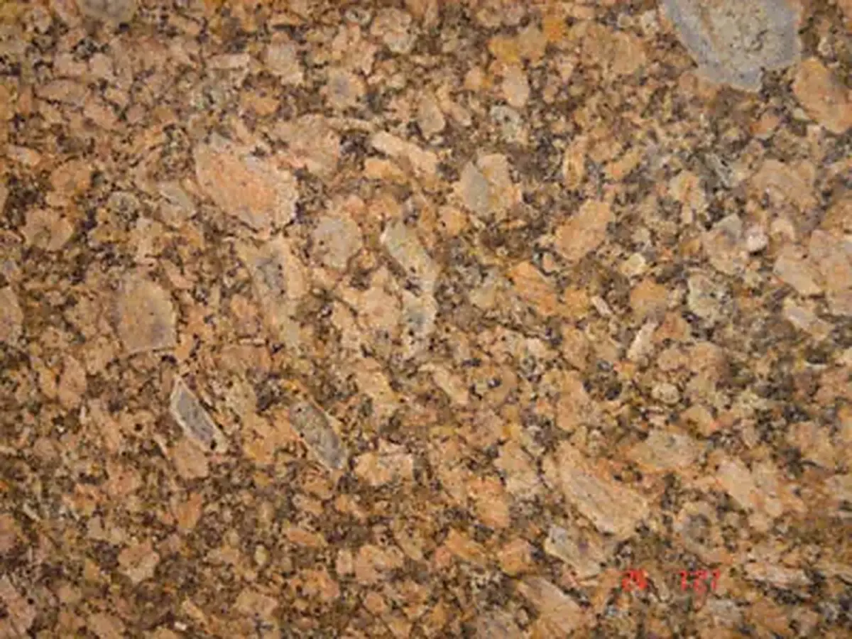 Giallo Fiorito Ouro Minas granit, échantillon poli – Marmi di Carrara – doré, brun (1)