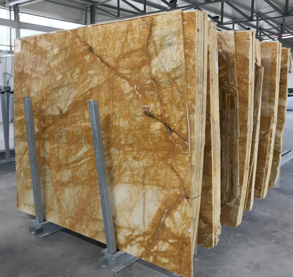 Giallo Siena marble slab surface – Marmi di Carrara – green, grey (14)