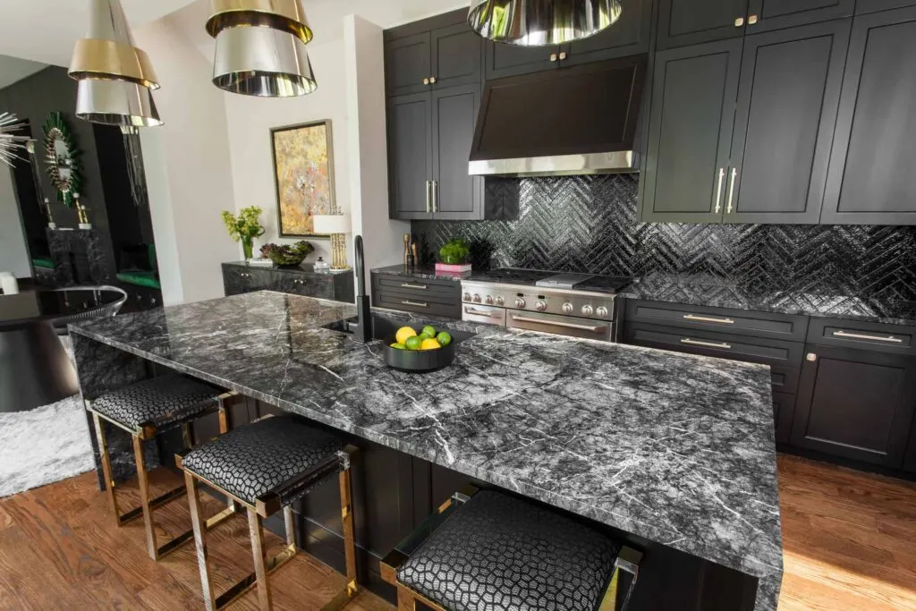 Grigio Carnico marble slab surface – Marmi di Carrara – charcoal, black (12)