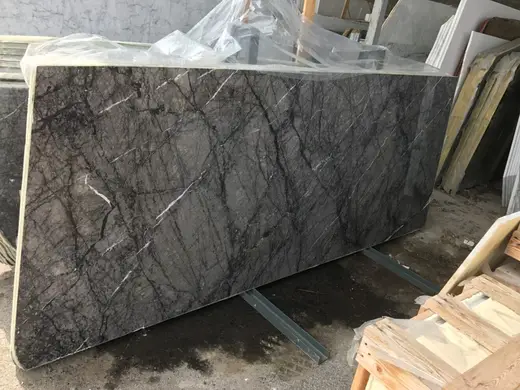 Grigio Carnico marble slab surface – Marmi di Carrara – charcoal, light grey (2)