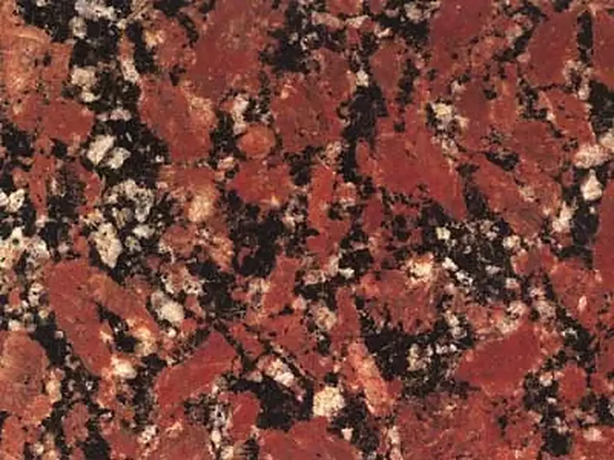 Kapustinsky Granit, polierte Probe – Marmi di Carrara – braun, schwarz (1)