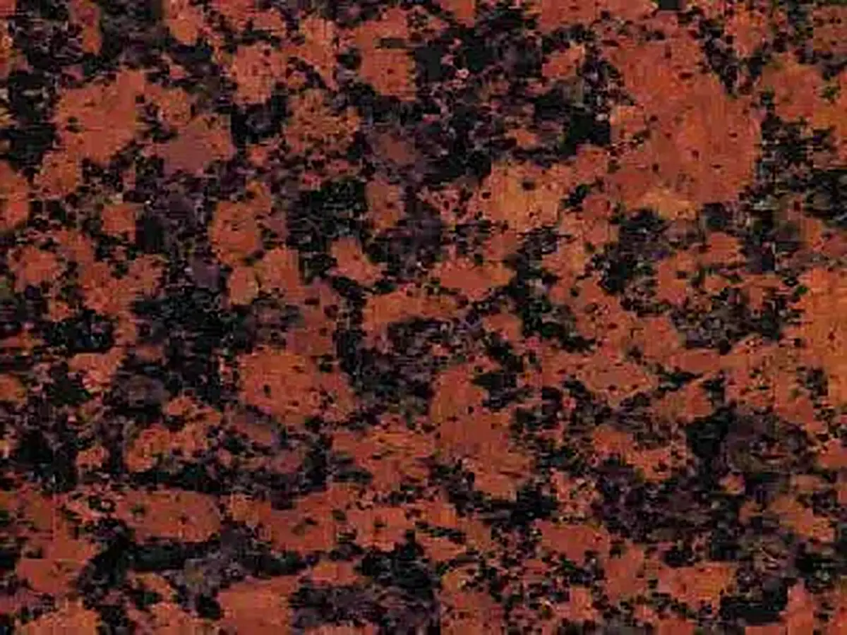 Karelia Red гранит, полированный образец – Marmi di Carrara – чёрный, ржаво-красный (1)