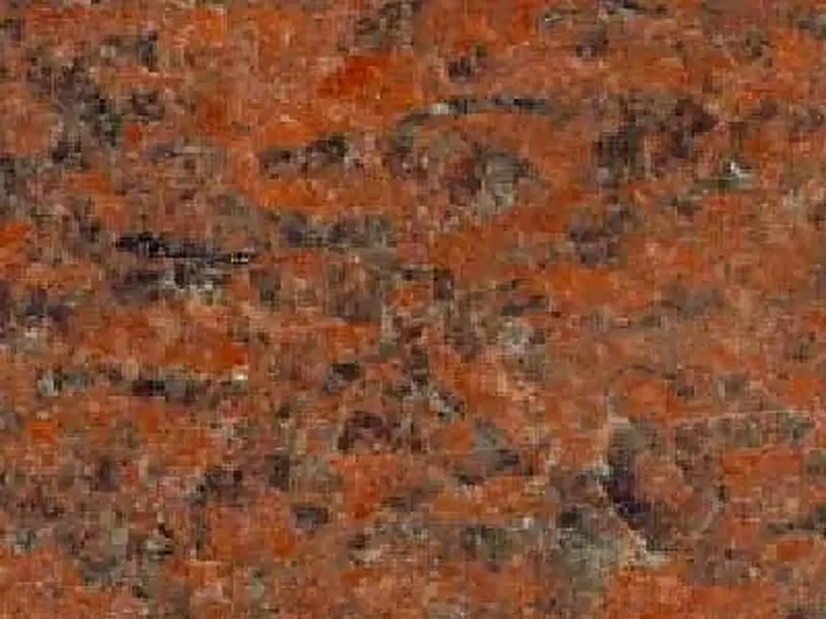 Napoleon Red granite polished sample – Marmi di Carrara – rust red, brown (1)