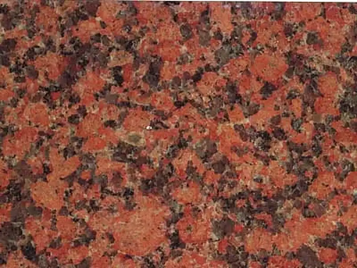 Nelson Red Granit, polierte Probe – Marmi di Carrara – rostrot, braun (1)