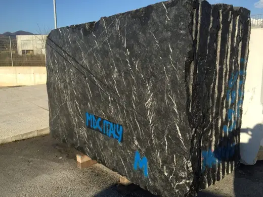 Nero Marquina marble slab surface – Marmi di Carrara – charcoal, green (15)