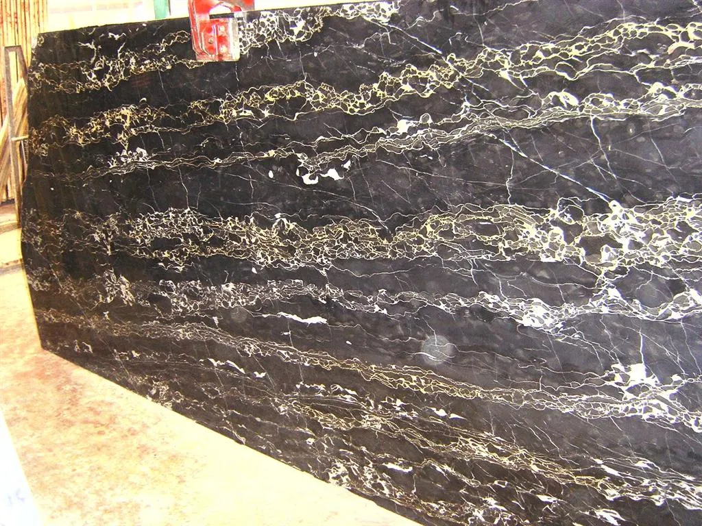 Portoro Marmor, Plattenoberfläche – Marmi di Carrara – grün, grau (37)