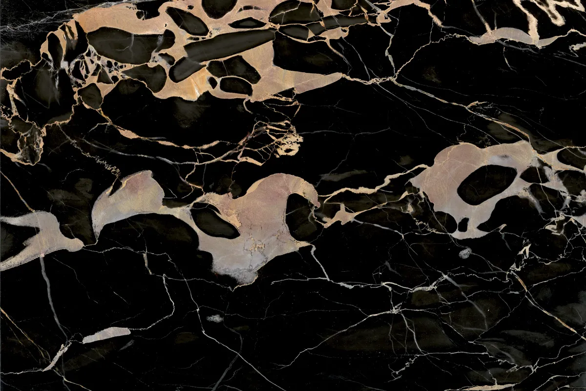 Portoro Top marble kitchen – Marmi di Carrara – black, brown (1)
