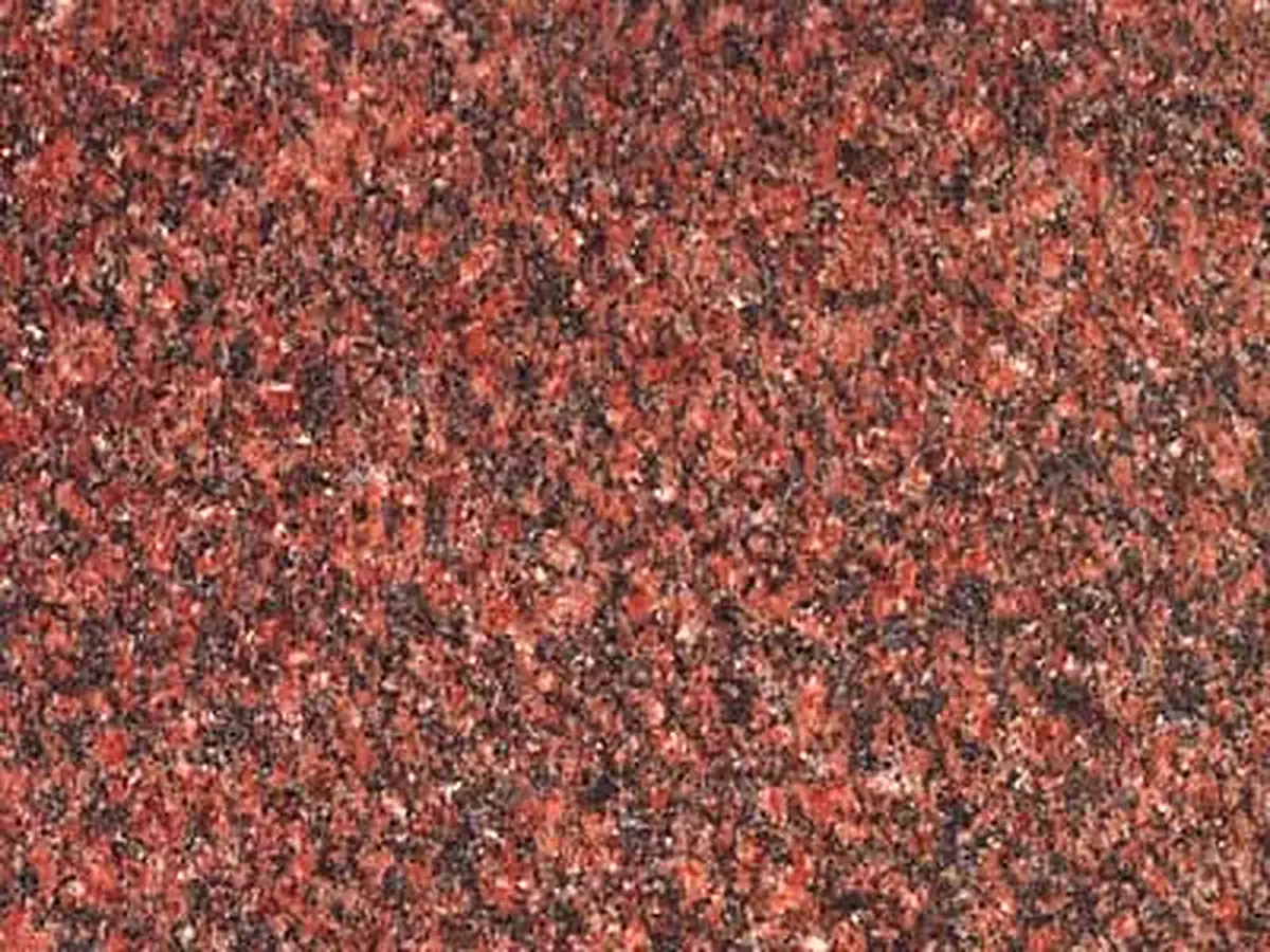 Rojo Altamira granite polished sample – Marmi di Carrara – rust red, brown (1)
