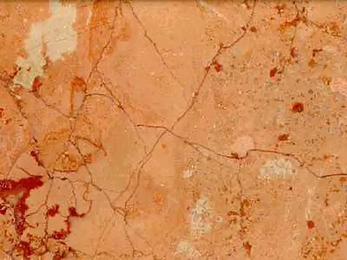 Rosa Tea limestone polished sample – Marmi di Carrara – gold (1)