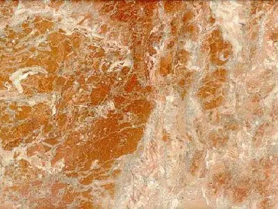 Rosso Borneo Kalkstein, polierte Probe – Marmi di Carrara – beige, gold (1)