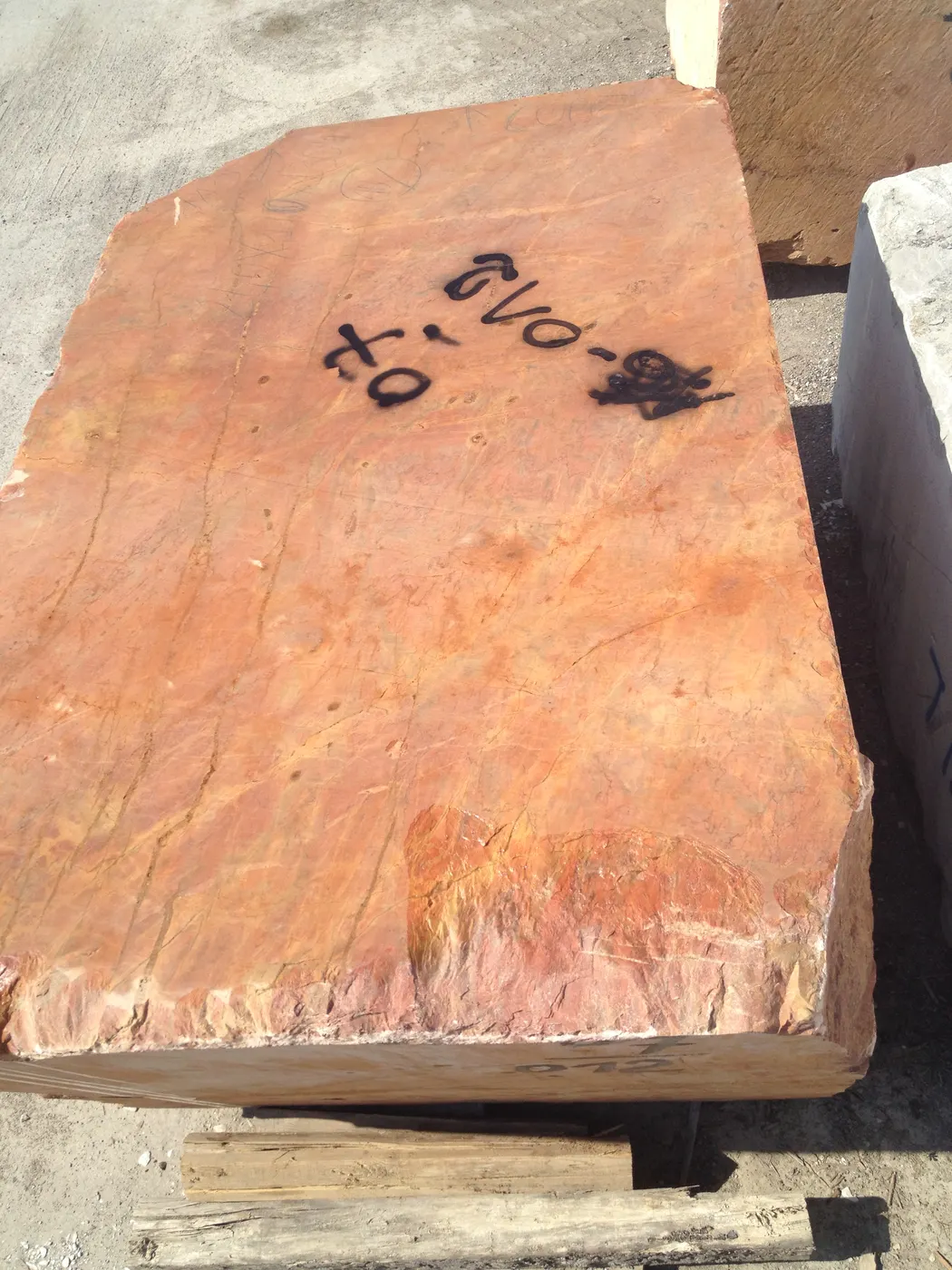 Rosso Damasco marbre, surface de dalle – Marmi di Carrara – rose, brun (41)