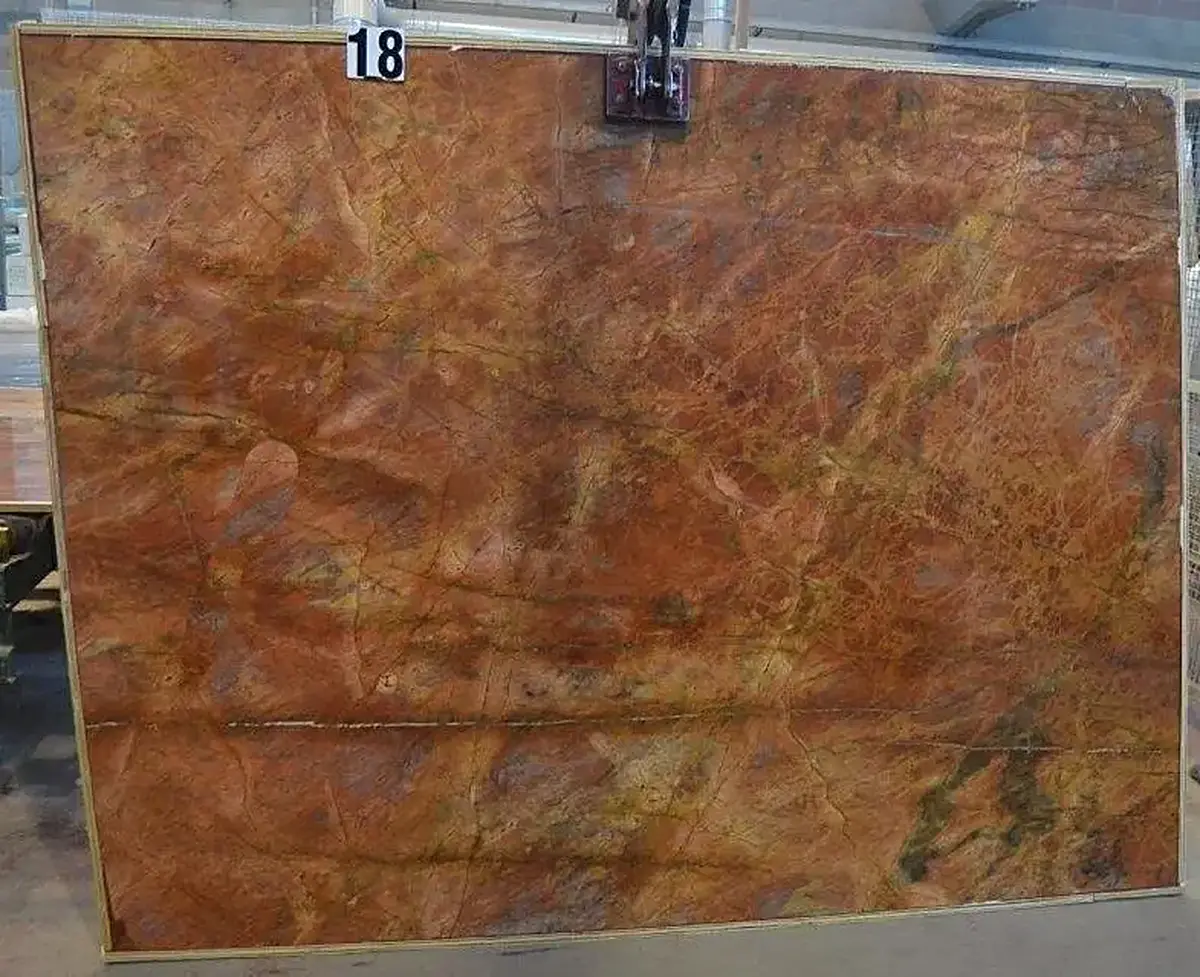 Rosso Damasco marmo, superficie di lastra – Marmi di Carrara – marrone, grigio (60)