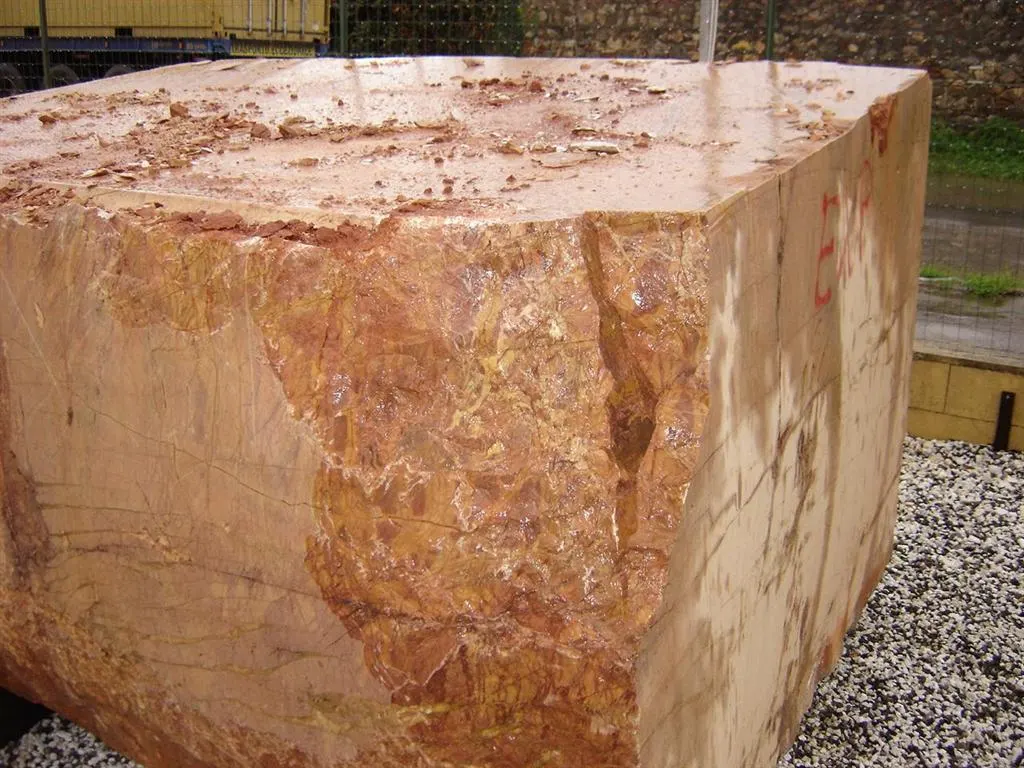 Rosso Damasco marble slab surface – Marmi di Carrara – gold, brown (63)