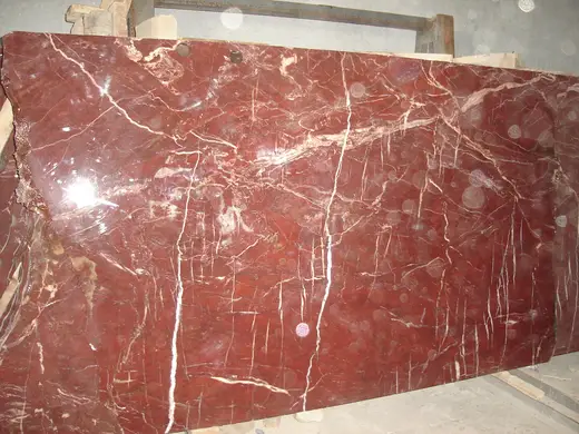 Rosso Diaspro marbre, surface de dalle – Marmi di Carrara – rouge rouille, doré (8)
