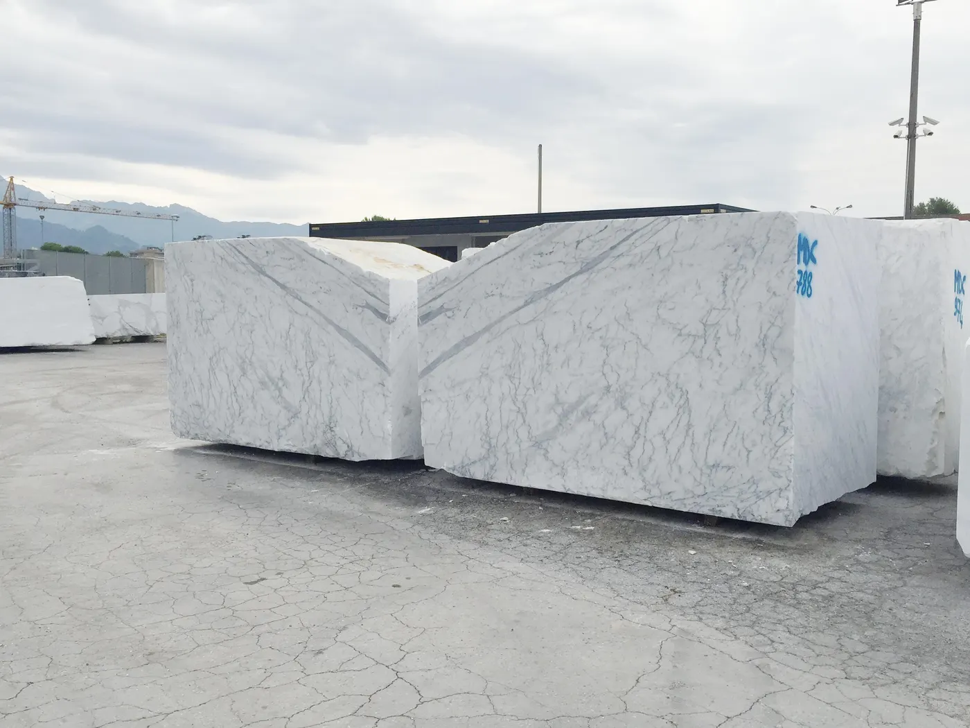 Statuarietto marbre, surface de dalle – Marmi di Carrara – gris clair, blanc (11)