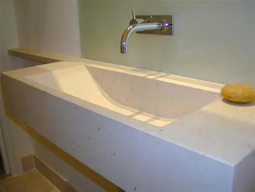 Statuarietto marble bathroom – Marmi di Carrara – grey, beige (28)