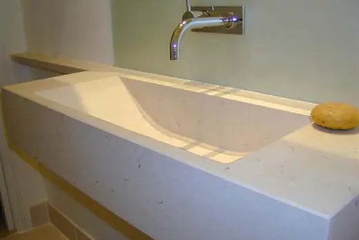 Statuarietto marble bathroom – Marmi di Carrara – grey, beige (40)