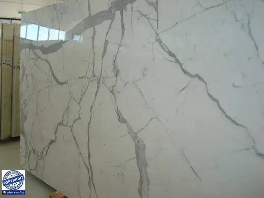 Statuario marmo, superficie di lastra – Marmi di Carrara – grigio, grigio chiaro (78)