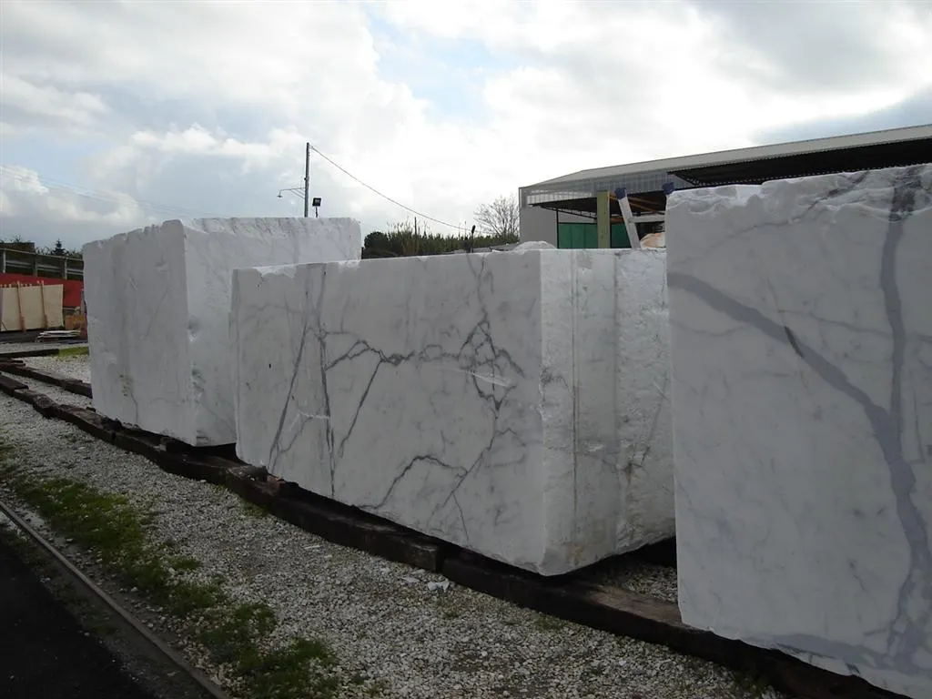 Statuario Extra Marmor, Plattenoberfläche – Marmi di Carrara – grün, schwarz (8)