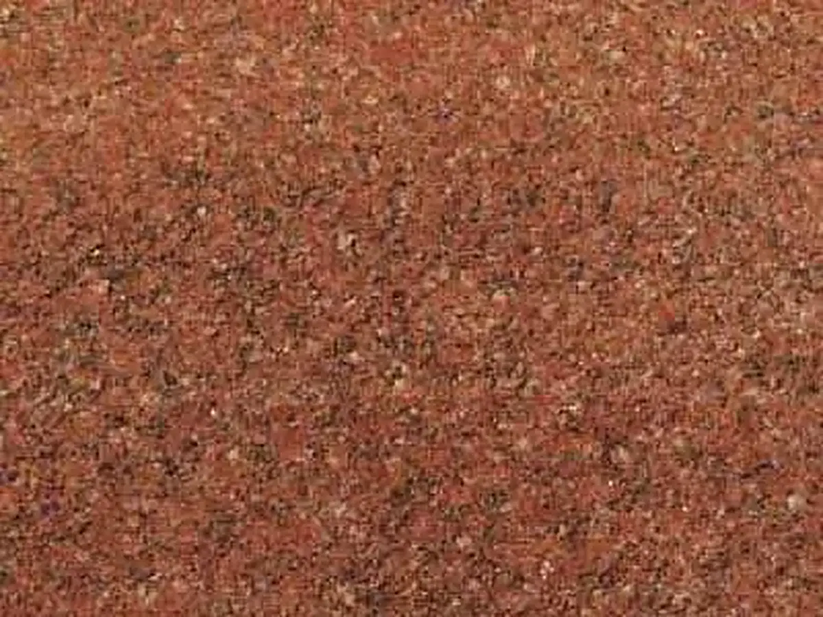Syuskyu Yansaari granite polished sample – Marmi di Carrara – rust red, brown (1)