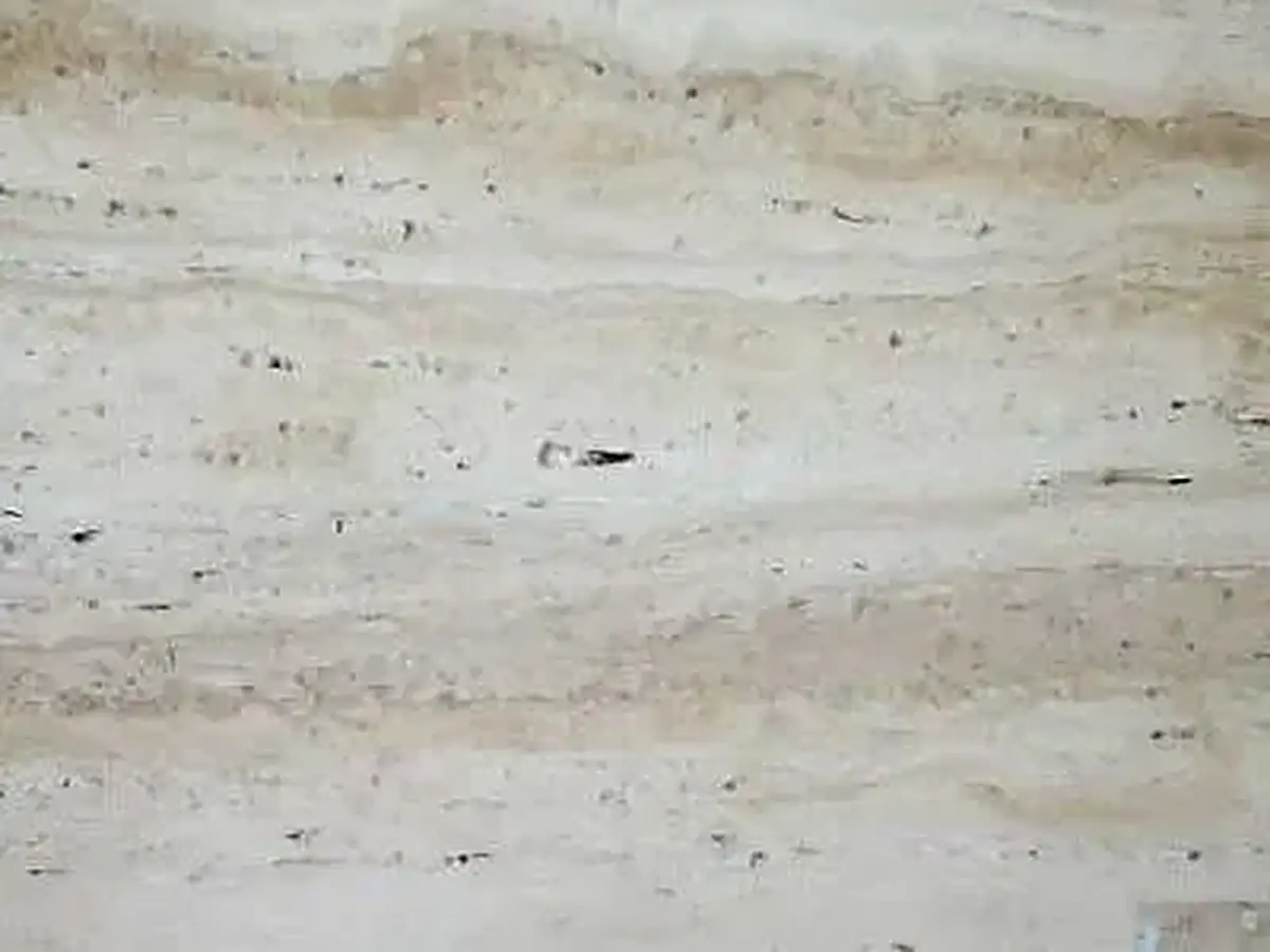 T 103 travertine polished sample – Marmi di Carrara – light grey, beige (1)