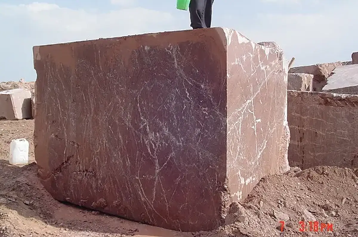 Tiger Red marbre, surface de dalle – Marmi di Carrara – brun, ivoire (3)