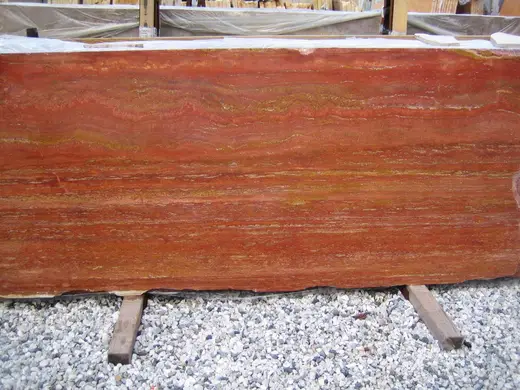 Travertino travertino, superficie di lastra – Marmi di Carrara – rosso ruggine, grigio chiaro (21)