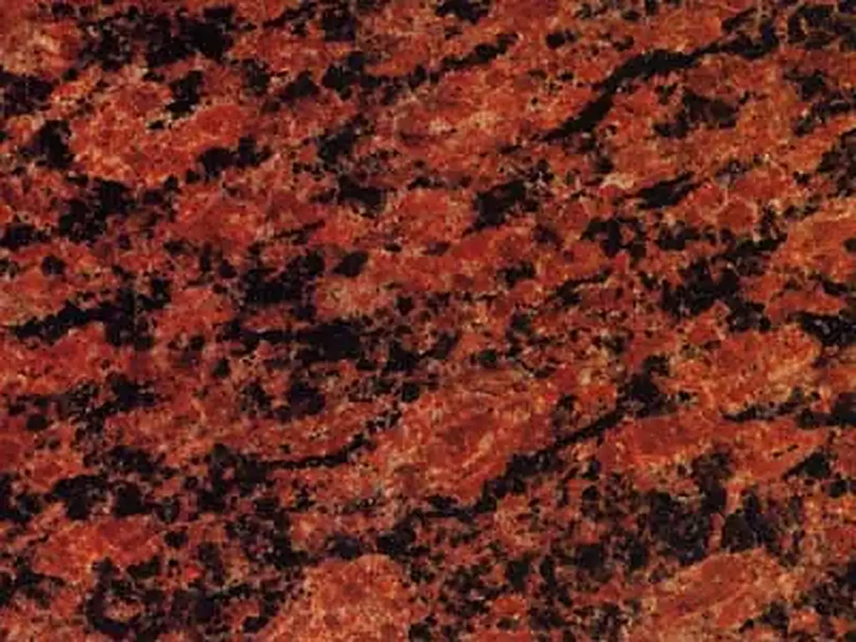 Vanga granite polished sample – Marmi di Carrara – rust red, brown (1)