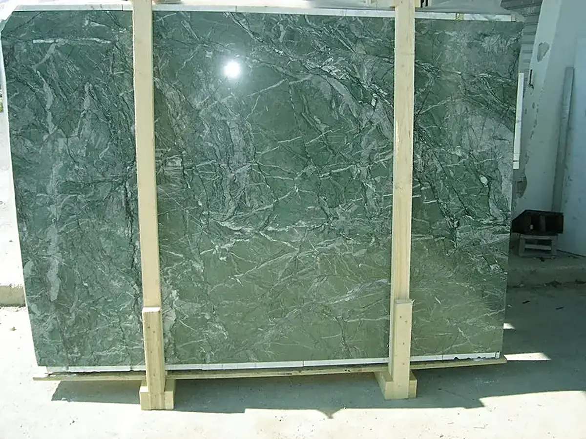 Verde Malachite marble slab surface – Marmi di Carrara – green, grey (1)