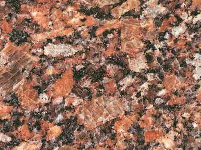 Vermelho Baroco granite polished sample – Marmi di Carrara – brown, gold (1)