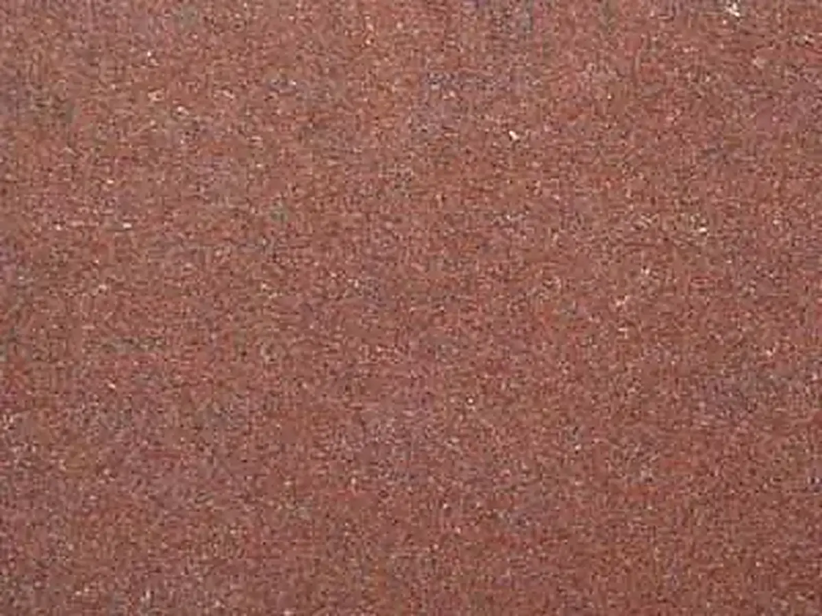 Vermelho Coral granit, échantillon poli – Marmi di Carrara – rouge rouille, brun (1)
