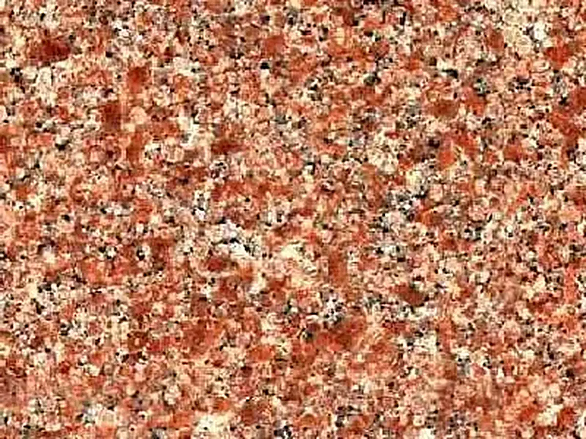 Vermillion Granit, polierte Probe – Marmi di Carrara – gold, rostrot (1)