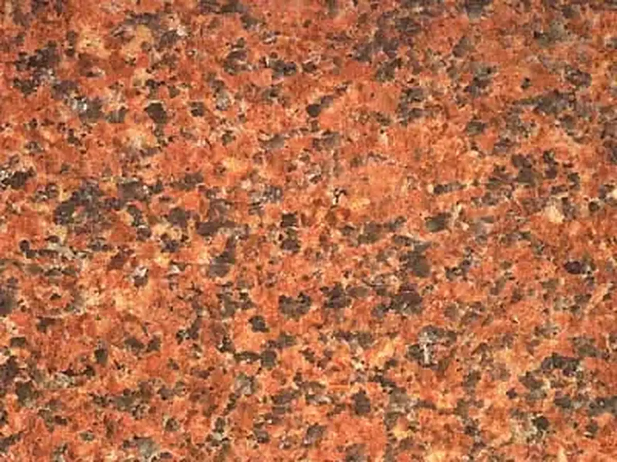 Viamao granite polished sample – Marmi di Carrara – gold, rust red (1)