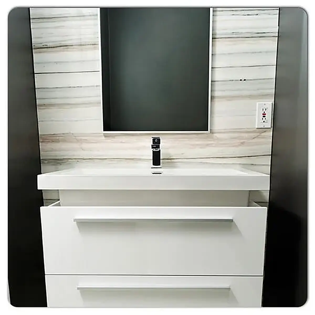 Zebrino marbre, surface de dalle – Marmi di Carrara – gris clair, noir (4)